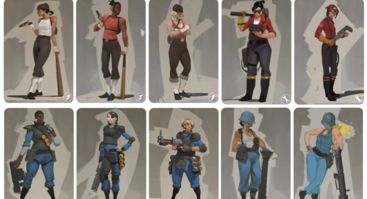 team fortress 2 female characters hd