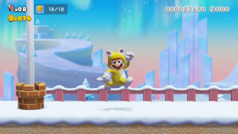 Super Mario Maker 2 lets you be a cat in winter! Now to find some cocoa...