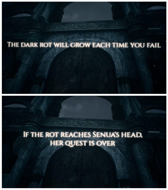 If the Rot reaches Senua's head, it's over