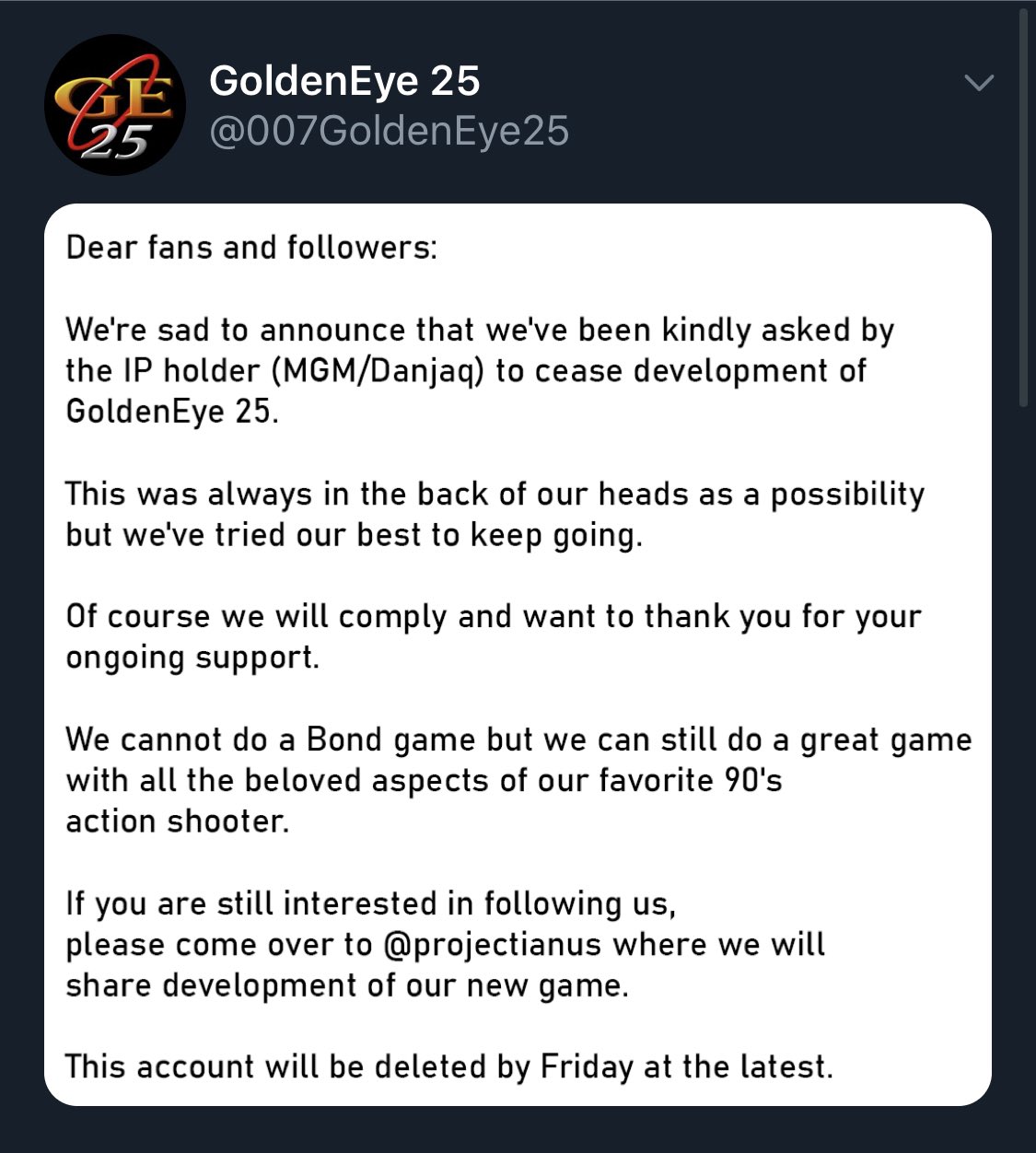 GoldenEye 25