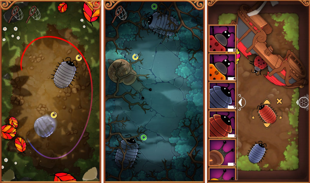 Critter Capture screenshots showcasing bug catching