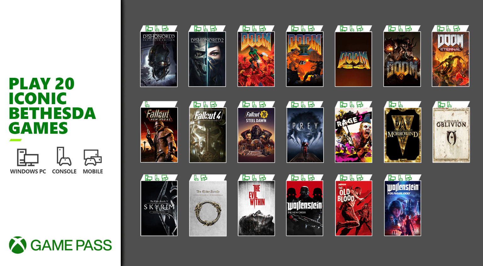 Bethesda Xbox Game Pass