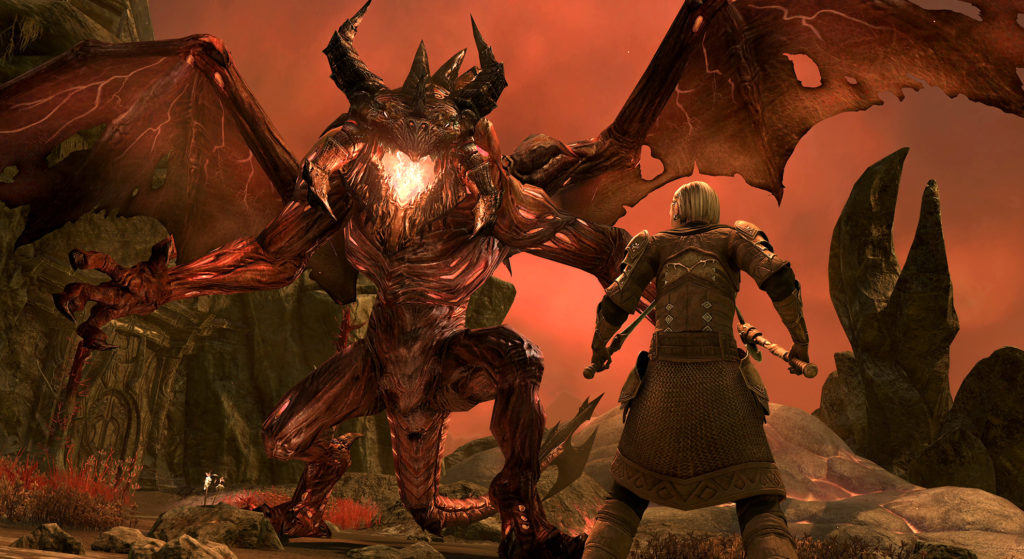 Elder Scrolls Online: Blackwood an Oblivion portal and the Ash Titan boss battle
