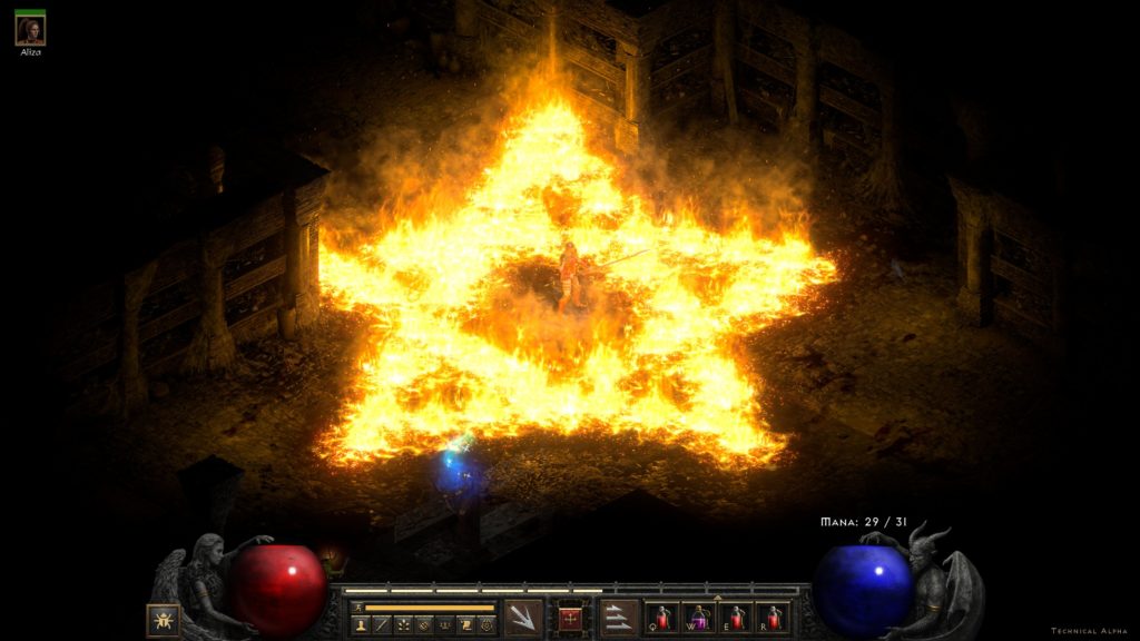 Diablo 2 Resurrected new school fire and lighting effects