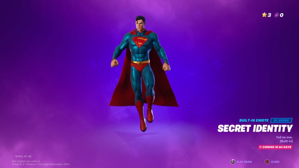 Superman skin from Fortnite season 7 invasion