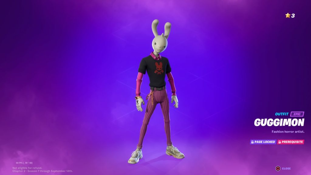 Guggimon skin from Fortnite season 7 invasion