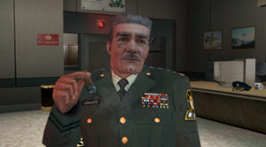 Screenshot from the Duke Nukem Forever 2001 build, it's of General Graves who is Duke's Commander holding onto a lit cigar
