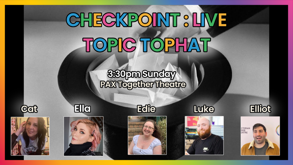 Checkpoint LIVE: Topic Tophat on 3.30pm Sunday